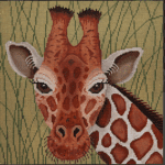 JP Needlepoint - Giraffe in Grasses